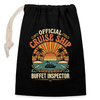 Official Buffet Inspector Cruise - Closable cotton gift bag (14x20cm) - black - Front