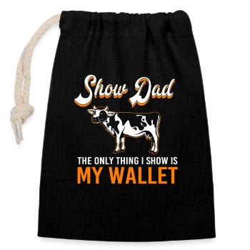 Livestock Breeders - Closable cotton gift bag (14x20cm) - black - Front