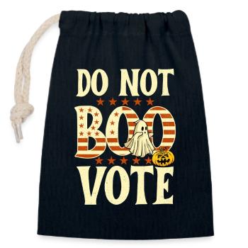 Do Not Boo Vote Halloween Election Humor - Closable cotton gift bag (14x20cm) - navy - Front