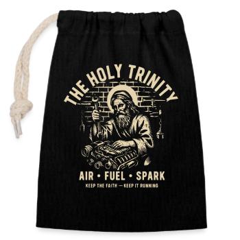 Holy Trinity Air Fuel Spark - Closable cotton gift bag (14x20cm) - black - Front