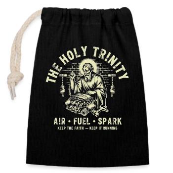 Holy Trinity Engine Spark - Verschließbarer Geschenkbeutel aus Baumwolle (14x20cm) - Schwarz - Vorne