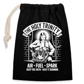 Holy Trinity Spark Faith Tee - Verschließbarer Geschenkbeutel aus Baumwolle (14x20cm) - Schwarz - Vorne
