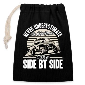 UTV Off Road 4 Wheeler Side by side - Verschließbarer Geschenkbeutel aus Baumwolle (14x20cm) - Schwarz - Vorne