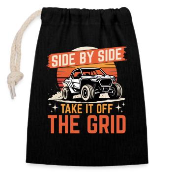 UTV Off Road 4 Wheeler Side by side - Verschließbarer Geschenkbeutel aus Baumwolle (14x20cm) - Schwarz - Vorne