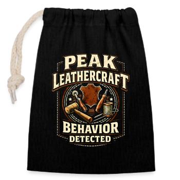Mode Maximum Fabrication du Cuir | Humour cuir - Sac cadeau en coton avec cordon (14 x 20 cm) - noir - Devant