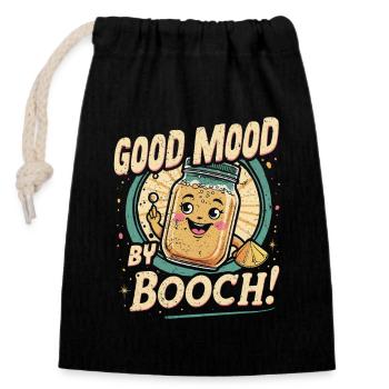 Kombucha Good Mood By Booch - Closable cotton gift bag (14x20cm) - black - Front