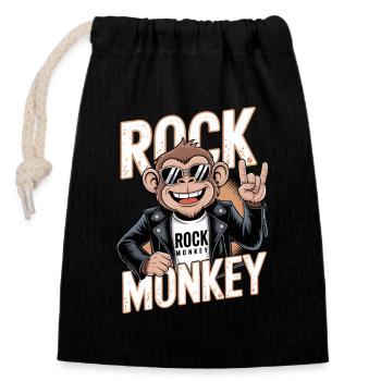 Rock Monkey Monkey Rocker Sunglasses Leather Jacket - Closable cotton gift bag (14x20cm) - black - Front