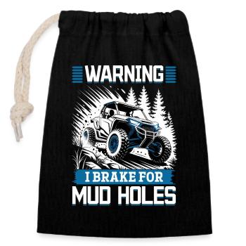 UTV Off Road 4 Wheeler Side by side - Verschließbarer Geschenkbeutel aus Baumwolle (14x20cm) - Schwarz - Vorne