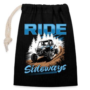 UTV Off Road 4 Wheeler Side by side - Verschließbarer Geschenkbeutel aus Baumwolle (14x20cm) - Schwarz - Vorne