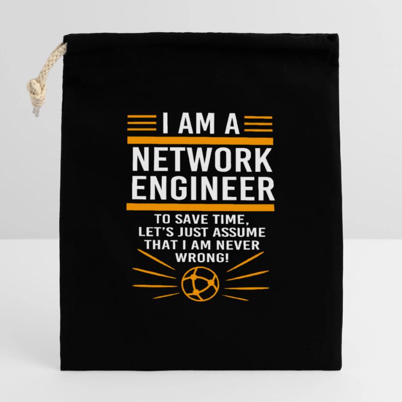Netzwerk Informatiker Programmierer Admin Verschließbarer Geschenkbeutel aus Baumwolle (14x20cm)