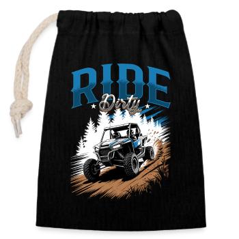 UTV Off Road 4 Wheeler Side by side - Verschließbarer Geschenkbeutel aus Baumwolle (14x20cm) - Schwarz - Vorne