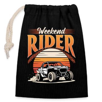 UTV Off Road 4 Wheeler Side by side - Verschließbarer Geschenkbeutel aus Baumwolle (14x20cm) - Schwarz - Vorne