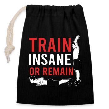 Fitness Trainers Personal Trainers - Closable cotton gift bag (14x20cm) - black - Front