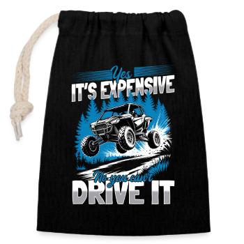 UTV Off Road 4 Wheeler Side by side - Verschließbarer Geschenkbeutel aus Baumwolle (14x20cm) - Schwarz - Vorne