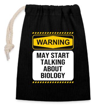 Structural formula molecule - Closable cotton gift bag (14x20cm) - black - Front