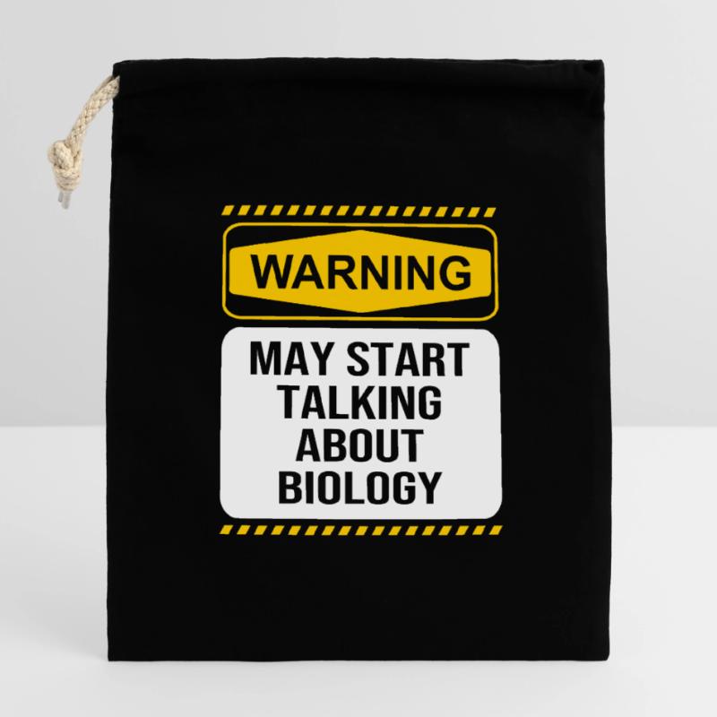 Molécule formule structurale Sac cadeau en coton avec cordon (14 x 20 cm)