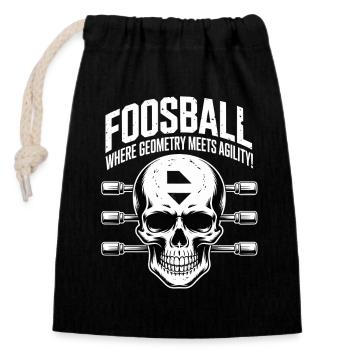 Table Soccer Evolution Funny Foosball Foosball - Closable cotton gift bag (14x20cm) - black - Front
