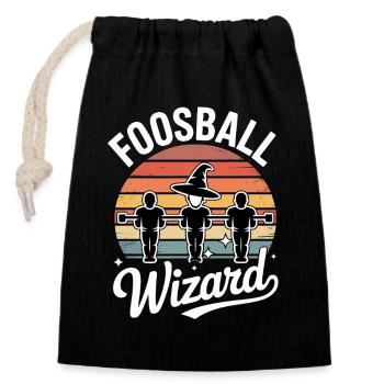 Table Soccer Evolution Funny Foosball Foosball - Closable cotton gift bag (14x20cm) - black - Front