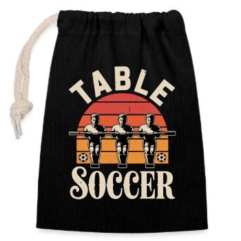 Table Soccer Evolution Funny Foosball Foosball - Closable cotton gift bag (14x20cm) - black - Front