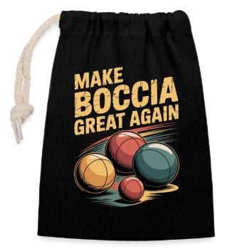 An ideal design for any bocce player who wants to play bowls. - Closable cotton gift bag (14x20cm) - black - Front