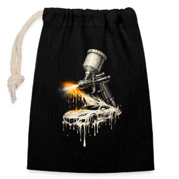 Peintre de véhicules Peintre de voitures Peintre - Sac cadeau en coton avec cordon (14 x 20 cm) - noir - Devant