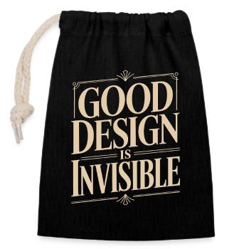 Logo Designer Good Design Is Digital Designer - Closable cotton gift bag (14x20cm) - black - Front