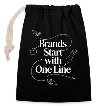 Logo Designer Brands Start With Graphic Designer - Closable cotton gift bag (14x20cm) - black - Front