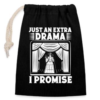 Théâtre Juste un drame supplémentaire Théâtre musical - Sac cadeau en coton avec cordon (14 x 20 cm) - noir - Devant