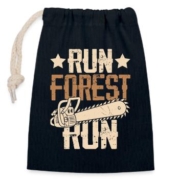 Waldpfad Kettensäge Vintage Run Forest Run - Verschließbarer Geschenkbeutel aus Baumwolle (14x20cm) - Navy - Vorne