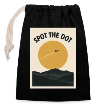 J’ai compris le message | Humour d’un observateur d’avions - Sac cadeau en coton avec cordon (14 x 20 cm) - noir - Devant