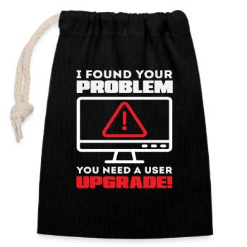 I found the problem User Upgrade - Closable cotton gift bag (14x20cm) - black - Front