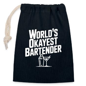 Der beste Barkeeper der Welt - Verschließbarer Geschenkbeutel aus Baumwolle (14x20cm) - Navy - Vorne