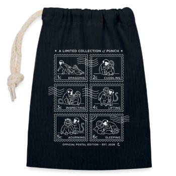 Stamps Baby Monkey Punch - Closable cotton gift bag (14x20cm) - navy - Front
