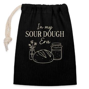 Baking Baker Sourdough In My Sourdough Era - Closable cotton gift bag (14x20cm) - black - Front