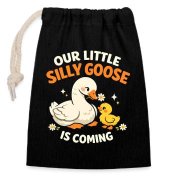 Silly Goose Baby - Closable cotton gift bag (14x20cm) - black - Front