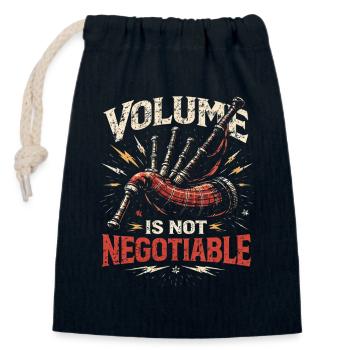 Bagpipes Bagpiper Volume Not Negotiable - Closable cotton gift bag (14x20cm) - navy - Front