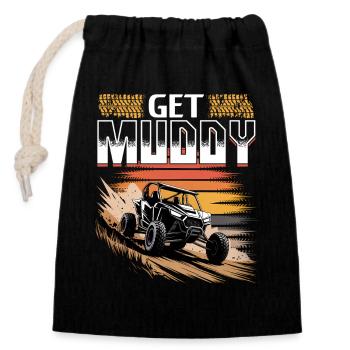 UTV Off Road 4 Wheeler Side by side - Verschließbarer Geschenkbeutel aus Baumwolle (14x20cm) - Schwarz - Vorne