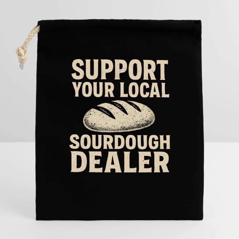 Baking Baker Baker Sourdough Bread Gift Idea Closable cotton gift bag (14x20cm)