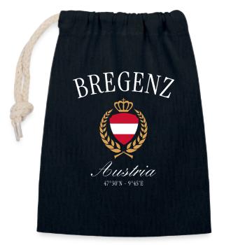 Bregenz Österreich Wappen Krone – Reise Souvenir - Verschließbarer Geschenkbeutel aus Baumwolle (14x20cm) - Navy - Vorne
