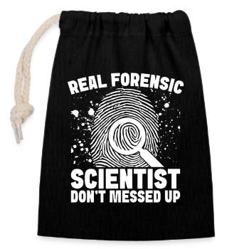 Forensic Analyst Don ́t Messed Up Squad Crime Lab - Closable cotton gift bag (14x20cm) - black - Front