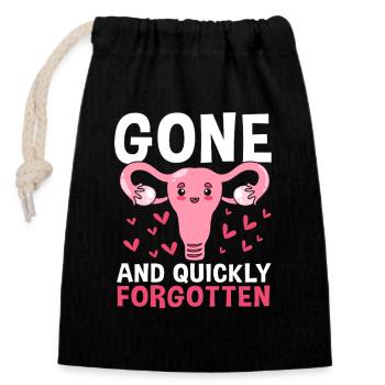 Ovarian Hysterectomy Uterus Uterus - Closable cotton gift bag (14x20cm) - black - Front