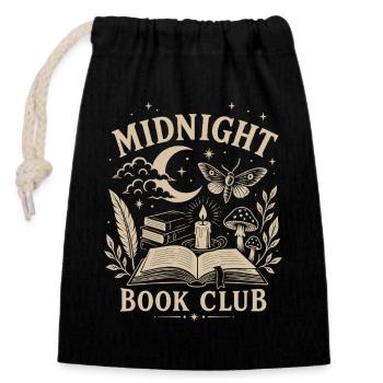 Midnight Book Club - Dark Academia Ästhetik - Verschließbarer Geschenkbeutel aus Baumwolle (14x20cm) - Schwarz - Vorne