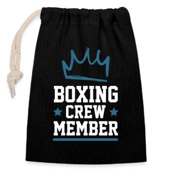 Boxing Crew - Closable cotton gift bag (14x20cm) - black - Front