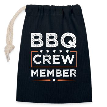 Équipe de barbecue - Sac cadeau en coton avec cordon (14 x 20 cm) - bleu marine - Devant