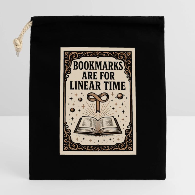 Linear Time Bookmarks | Sci-Fi Book Closable cotton gift bag (14x20cm)