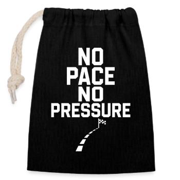 Pas de rythme, pas de pression - Sac cadeau en coton avec cordon (14 x 20 cm) - noir - Devant