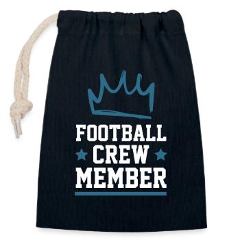 Équipe de football - Sac cadeau en coton avec cordon (14 x 20 cm) - bleu marine - Devant