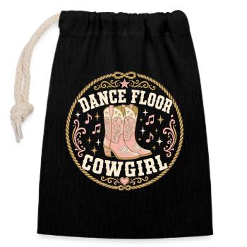 Dance Floor Western - Closable cotton gift bag (14x20cm) - black - Front