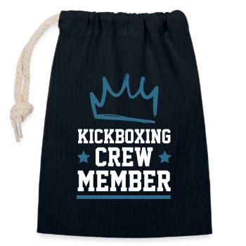 Équipe de kickboxing - Sac cadeau en coton avec cordon (14 x 20 cm) - bleu marine - Devant