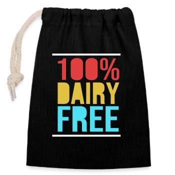 gluten-free - Closable cotton gift bag (14x20cm) - black - Front